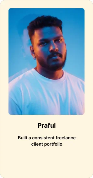 Praful — Graphic Design · L2 Graduate, Freelancer, Unlearn Academy Kerala